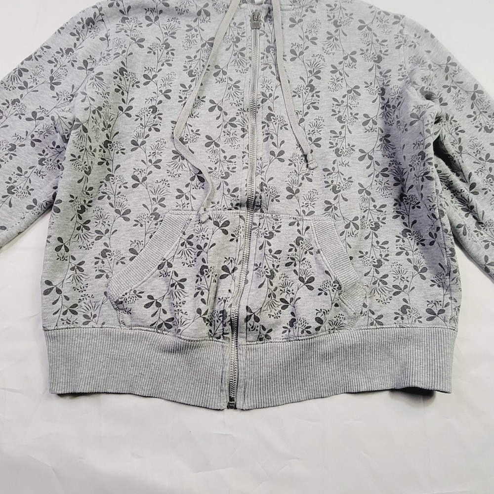 LFL Kids Full Zip Hoodie Size Large Grey Botanical Print Jacket K73 - Picture 9 of 15